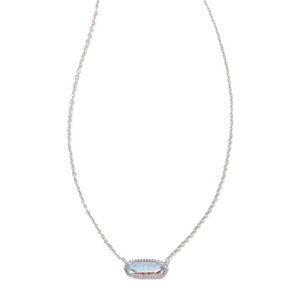 Kendra Scott Eva Dichroic Glass Rhodium
Over Brass Pendant Necklace - Silver